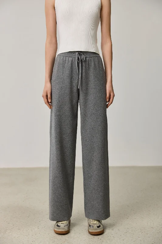 LILY Grey Casual Wide-Leg Pants