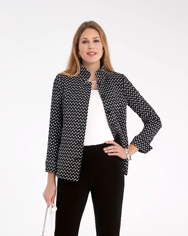 Diamonds Jacquard Shirt Jacket