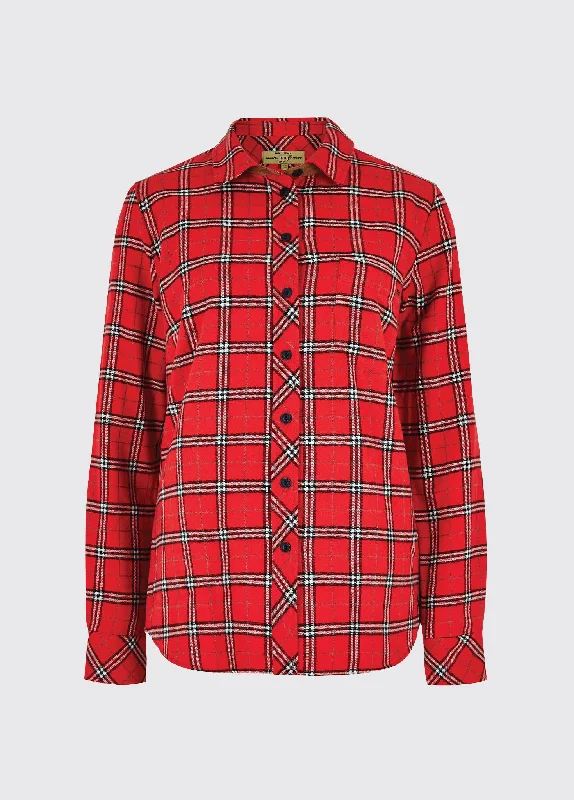 Japonica Check Shirt - Cardinal