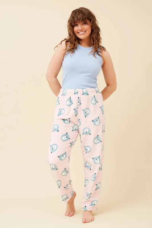 LEE TEDDY PRINT PLUSH PYJAMA PANTS