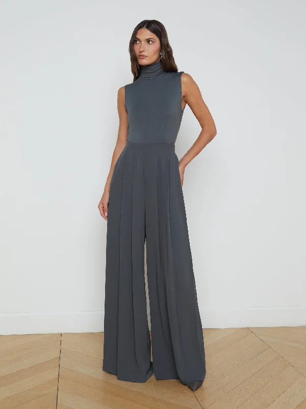 Nova Pleated Wide-Leg Pant