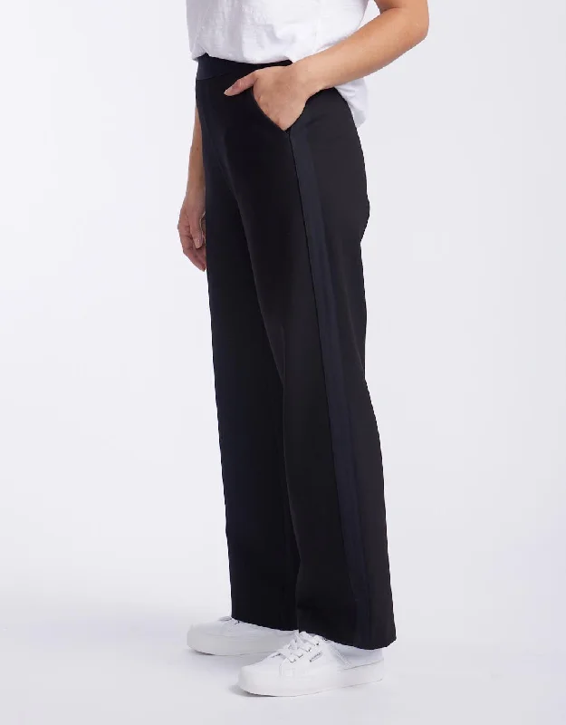 Timeless Straight Leg Ponti Pant - Black On Black