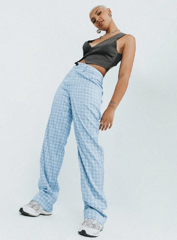 Titius Pants Blue Check