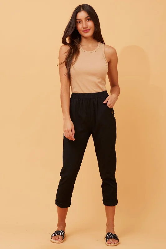 ZENETA BUTTON DETAIL PANTS