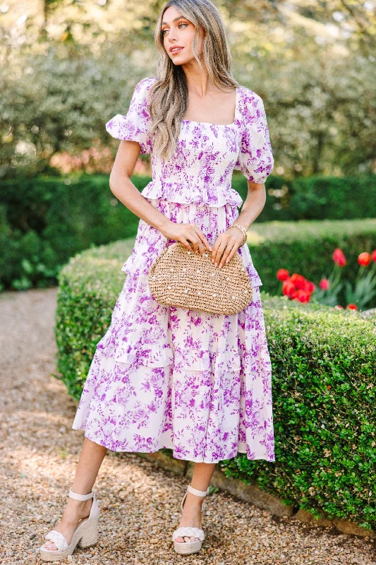 Embrace The Love Purple Floral Maxi Dress