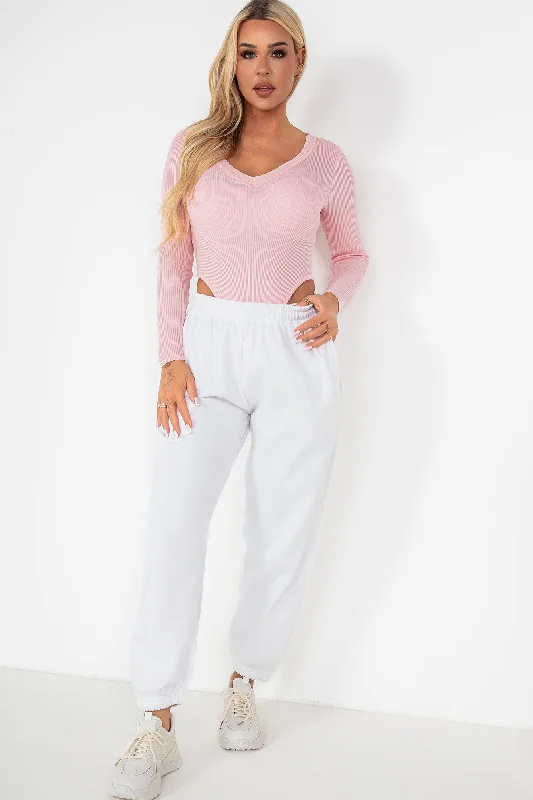 Olivia White Oversized Joggers