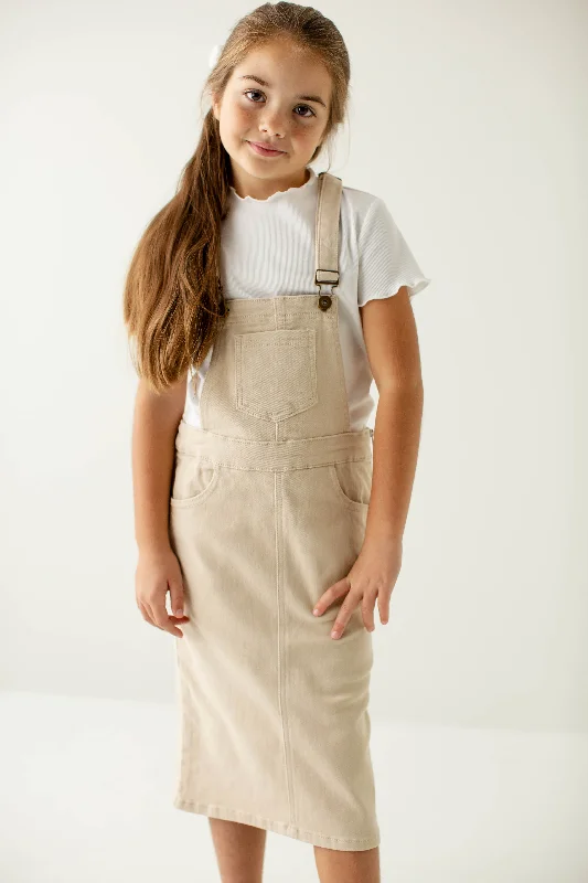 'Reagan' Girl Denim Overall Dress