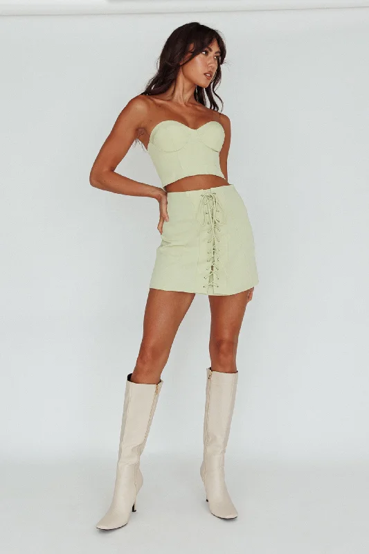 Ventura Lace-Up Skirt Mint