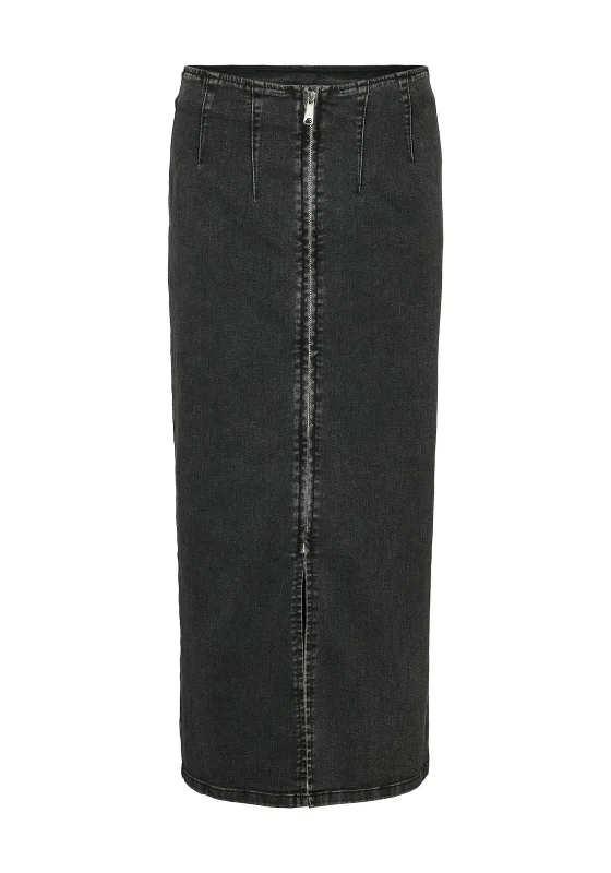 Vero Moda Monic Maxi Denim Skirt, Dark Grey