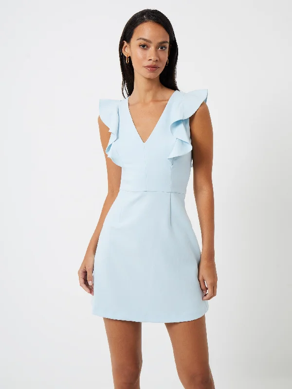 Whisper Ruffle V Neck Dress