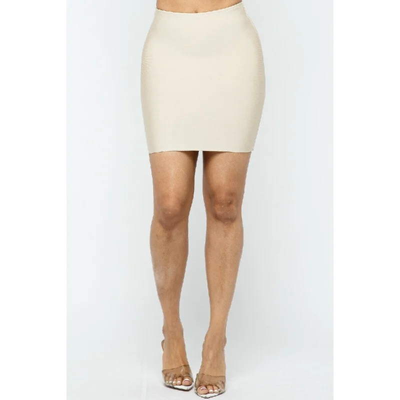 Figure-Hugging Bandage Mini Skirt for Women