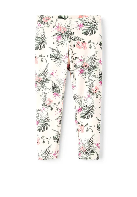 Name It Mini Girl Florence Print Legging, Crème De Peche