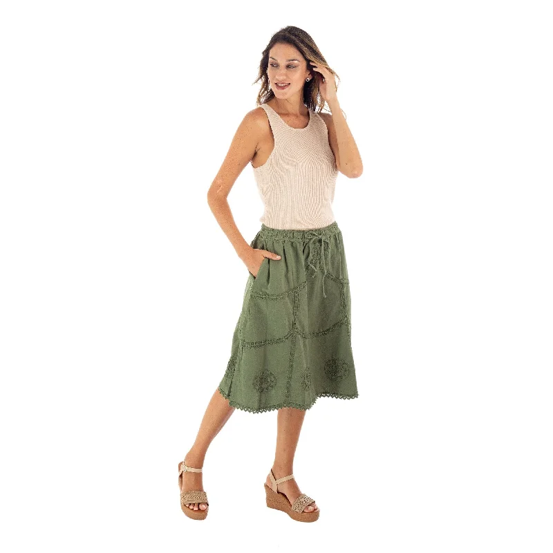 Novica Handmade Andean Fields Cotton Skirt