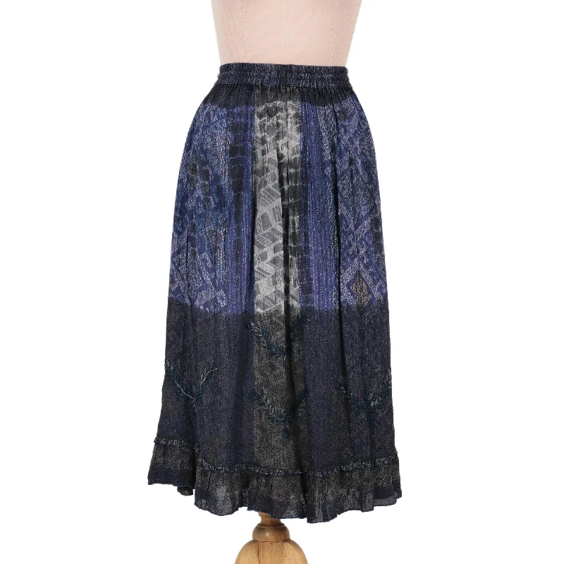 Novica Handmade Tapestry Rayon Peasant Skirt