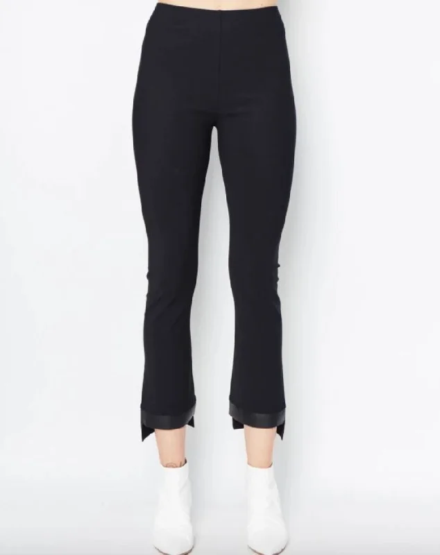 Olga Cropped Flare Pant - Black