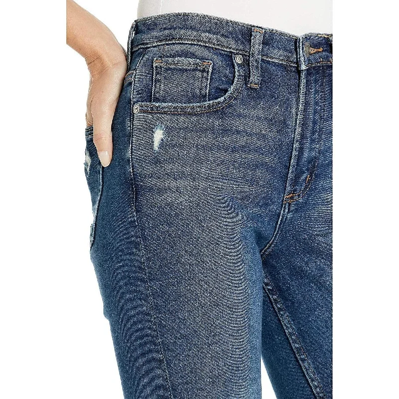 Silver Jeans Co. Women's Wash Distressed Frisco Skinny Jeans Blue Size 21/38