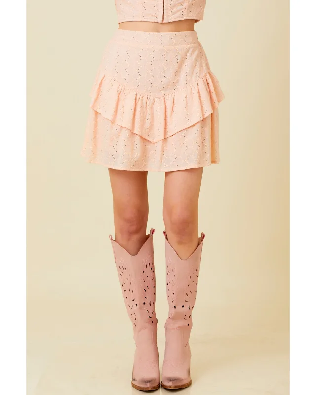 Talulah Ruffle Skirt Blush