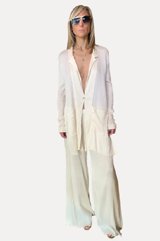 Wide Leg Pants - Ivory