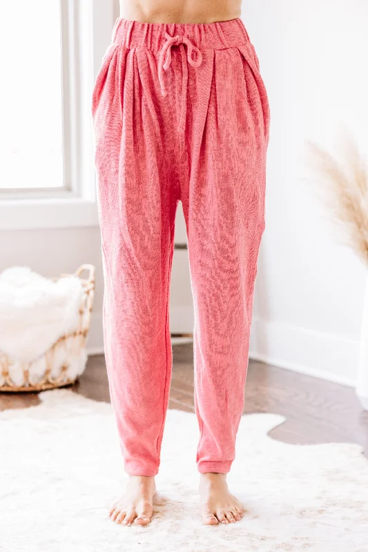 Without A Doubt Dusty Rose Pink Joggers