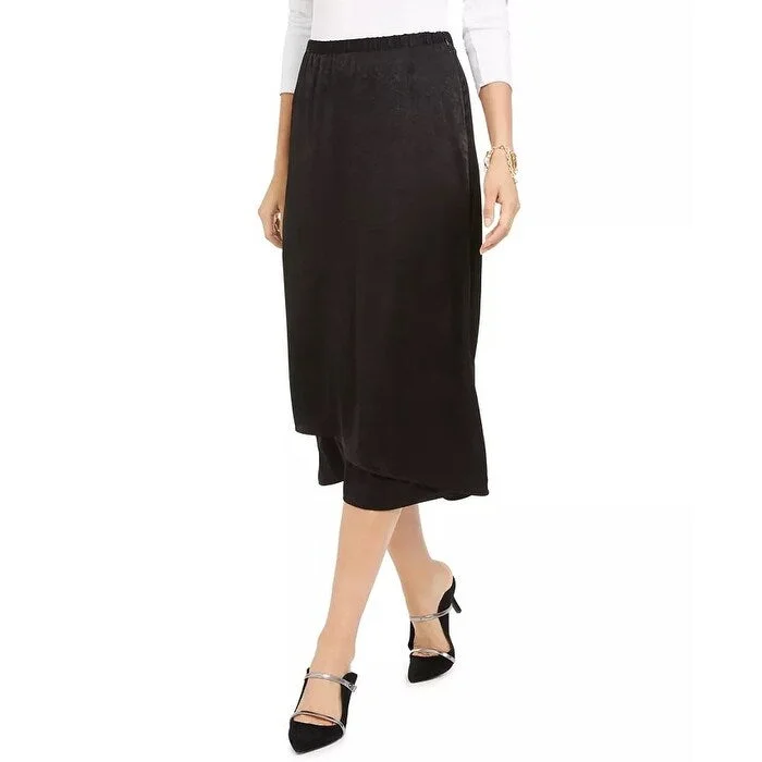 Alfani Women's Faux-Wrap Skirt Black Size 10