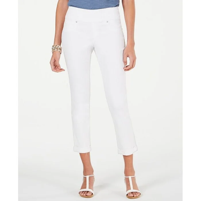 Style & Co Women's Pull On Boyfriend Jeans White Size Extra Large - X-Large